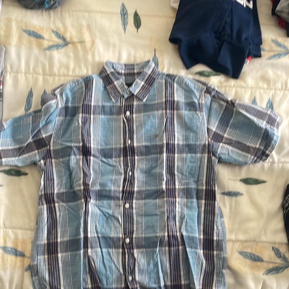 Mens nautical medium summer button down shirt medium